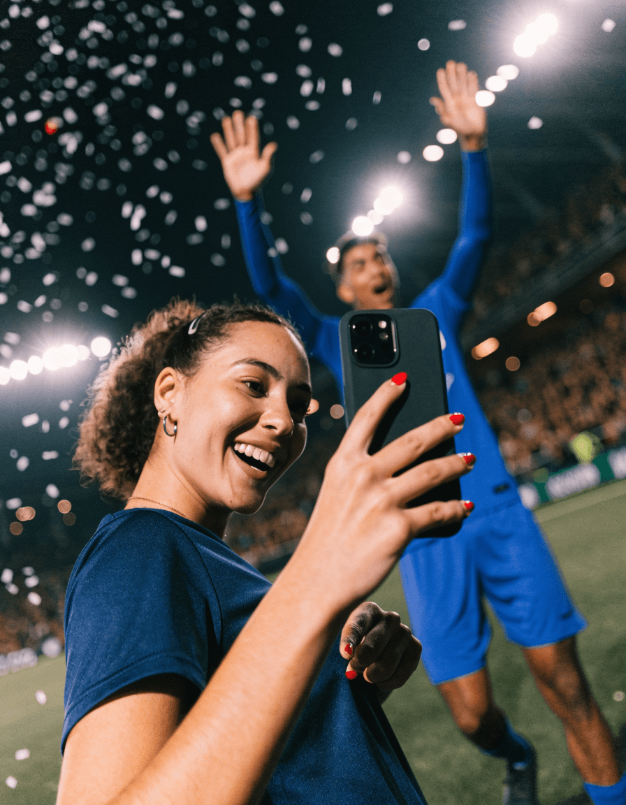 Full-time confetti moment